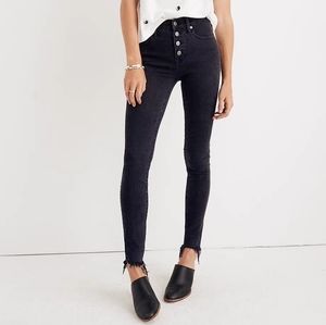 Madewell High-Rise Skinny Fray Berkeley Black NWT